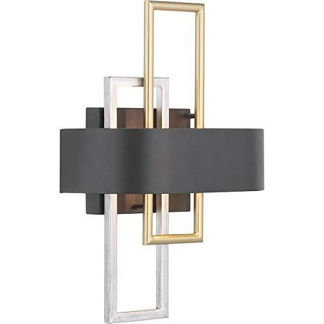 Progress Lighting Adagio Collection 2-Light Black Modern Wall Light