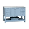 thumbnail image 6 of Lakeshore 48" Bathroom Vanity with Powder Blue Cabinet and Engineered White Top, 6 of 6