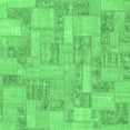 thumbnail image 1 of Ahgly Company Indoor Square Patchwork Emerald Green Transitional Area Rugs, 8' Square, 1 of 4