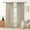 Burlywood Birch, variant on Nalqet Pinch Pleated Linen Curtains 84 inch Length 2 Panels Set, Light Filtering Linen Blend Sheer Drapes Memory Trained Pleated Curtain Back Tab with Hooks Rings for Living Room Bedroom, Dark Grey