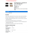 thumbnail image 2 of Front Brake Pad Set - Compatible with 1992 - 2002 Dodge Viper 1993 1994 1995 1996 1997 1998 1999 2000 2001, 2 of 2