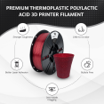 thumbnail image 2 of WYZworks PLA 1.75mm [ Silk Maroon ] Premium Thermoplastic Polylactic Acid 3D Printer Filament - Dimensional Accuracy +/- 0.05mm 1kg / 2.2lb + [ Multiple Color Options Available ], 2 of 7
