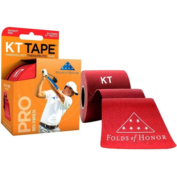 KT Tape Pro Folds Of Honor Special Edition 10" Precut Sports Roll 20 Strips