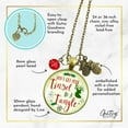 thumbnail image 4 of Christmas Tinsel Tangle Necklace Female Adult Gutsy Goodness Bronze Metal, 4 of 7