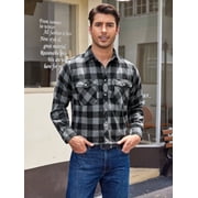 sogami Long Sleeve Plaid Buffalo Shirt for Men Button Down Male Regular Fit