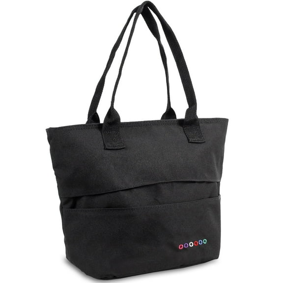 J World Womens Lola Insulated Lunch Tote Bag for School and Work, Black