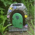 thumbnail image 3 of SPOORYYO Solar-Powered Tree House Door Statue with LED Light for Garden and Outdoor Decoration, 3 of 6