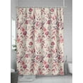 thumbnail image 5 of Fsddascl Red Spring Floral Shower Curtain Set - Small 36" x 72" Washable Bathtub Curtain with 12 Hooks, Watercolor Flower Farmhouse Vintage Waterproof Fabric Stall Shower Curtains for Bathroom, 5 of 6