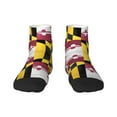 thumbnail image 7 of Women Men Athletic Socks Flag Of Maryland Cushioned Quarter Ankle Socks, 7 of 7