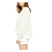 Free People Womens Textured V Neck Sweater Size