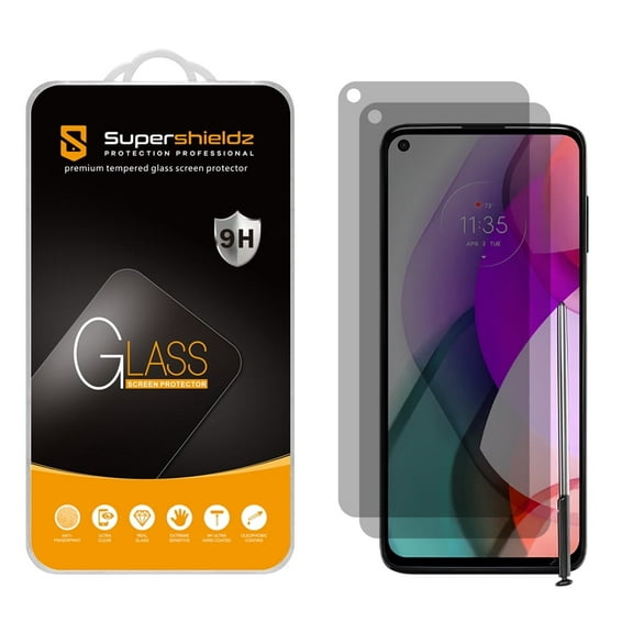 [2-Pack] Supershieldz for Motorola Moto G Stylus 5G (5G Version Only) Privacy Anti-Spy Tempered Glass Screen Protector, Anti-Scratch, Anti-Fingerprint, Bubble Free
