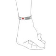 thumbnail image 3 of Type 1 Diabetes Identification Medical ID Band Link Bracelet for Men 8 Inch Steel Custom Engraved, 3 of 4