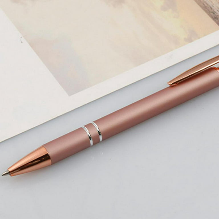Tohuu Retractable Ballpoint Pens Rose Gold Retractable Ballpoint Pens  Stylish Journaling Pens Writing Pen with Stylus tip for Office School  Supplies security