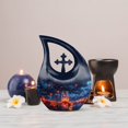 thumbnail image 7 of MUKTIVE Blue Sky Urns for Human Ashes Adult Man & Women, Stars Combo Sets Urns for Human Ashes Adult Female & Male (1 Large 10 ", 4 Keepsake 3 "), Ash Urn for Mother, Gifts for Loss of Mom, 7 of 7