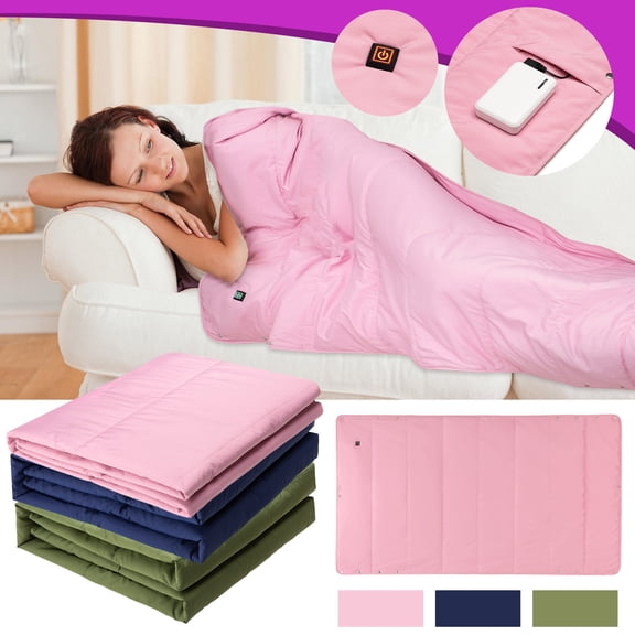 Nkmbld Electric Blanket Heated Throw, Heating Shawl Office Quilt Washable Cold-Proof and Constant-Warming Blanket, Fall & Winter Lap Office Chair Blanket Dorm Room