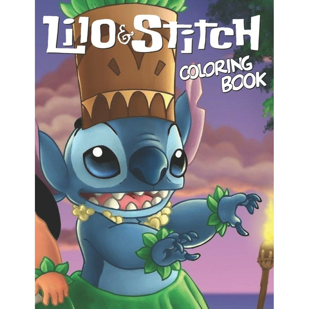 Lilo & Stitch Coloring Book: 50 One Sided Drawing Pages Of Characters ...