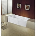 thumbnail image 2 of Aqua Eden VTAP603220CL 60-Inch Acrylic Rectangular 3-Wall Alcove Tub with Anti Skid and Left Drain Hole in Glossy White, 2 of 7