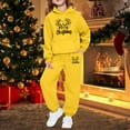 thumbnail image 2 of Christmas Girls Outfits 2 Piece Long Sleeve Top and Jogger Pants Holiday Party Festive Graphic Print for Youth Family Matching, 2 of 4