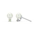 thumbnail image 1 of Boucles d'Oreilles Clous en Perles d'Eau Douce avec Pierre de Naissance, 1 of 2