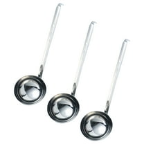 SEWCHICS 3Pcs Silver Metal Soup Ladles Stainless Steel Kitchen Utensils