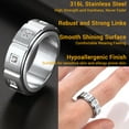 thumbnail image 6 of Clearance Spinner Silver Ring for Women Men Fidget Band Rings for Relieve Anxiety Finger Ring Birthday Mothers Day Jewelry Gifts, Size 12, 6 of 6