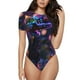 thumbnail image 1 of Balery Glowing Chameleon Fantasy Art Body de cuello redondo de manga corta para mujer Tops de manga corta Tops básicos-X-Large, 1 of 7