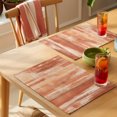 thumbnail image 4 of Orange Beige Ombre Placemats Set of 8 Modern Abstract Art Oil Painting Place Mats Indoor Wipeable Table Mats Washable Cloth Dining Table Placemats for Kitchen Holiday Party Home Decor 13x19 Inch, 4 of 9