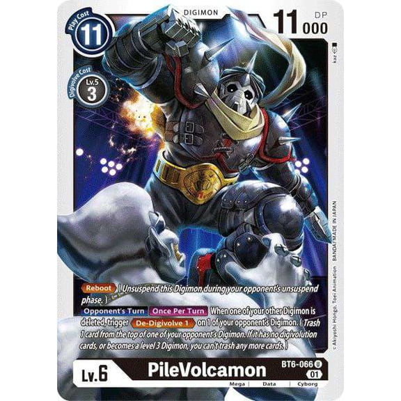 Digimon Double Diamond Uncommon PileVolcamon BT6-066