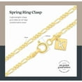 thumbnail image 3 of Kezef Gold Plated Sterling Silver Figaro Chain Link Necklace Italian 2mm 36 inch, 3 of 7