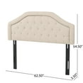 thumbnail image 6 of Brownsville Queen Beige Tufted Fabric Headboard, 6 of 7