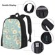 thumbnail image 3 of Disketp Floral Daisy Mochila Estampada de Gran Capacidad con Lonchera y Estuche, Set de 3 Piezas para Estudiantes, 3 of 7