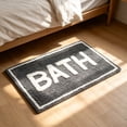 thumbnail image 6 of SLYNSHome Bathroom Mat,Faux Wool Absorbent Non Slip Indoor Doormat with White Border and Tufted Bath Lettering, Soft Kitchen Floor Mat for Shower Tub Entrance Home Decor, 6 of 7