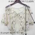 thumbnail image 3 of Wweixi Châle pour Femmes avec Paillettes Châles Rétro Foulard pour Mariage Fête Maille Ample Cape Châle Robe Enveloppée C, 3 of 6