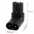 thumbnail image 3 of HUGFEGWE IEC 320 C8 to C7 Plug AC Power 90 Degree Right Angled Connectors Adapter CJ25311-7943, 3 of 6