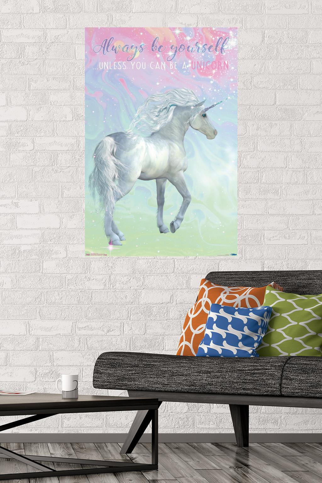 Unicorn On Pastels Wall Poster, 22.375" x 34"