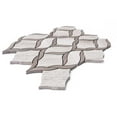 thumbnail image 2 of The Tile Life Santorini Vine Wooden Gray Polished Marble Mosaic Floor & Wall Tile, 4 x 4 in, 1-Piece Sample, 2 of 3