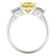 thumbnail image 4 of Three-Stone Engagement Ring for Women - 2.5ct Simulated Yellow Diamond in 18K White Gold Promise Ring, 4 of 6