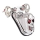 thumbnail image 2 of Luz de marcha y giro de freno trasero estilo esqueleto cromado universal para motocicletas Vevor, 2 of 5