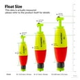 thumbnail image 3 of THKFISH Fishing Bobbers,EVA Foam Floats Weighted for Fishing Floats for Crappie Red/Yellow Snap-On Spring Fishing Buoy 5PCS, 3 of 8
