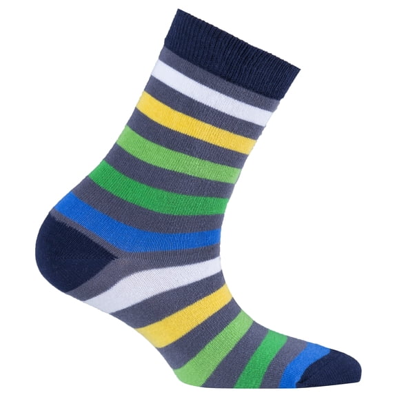 Grey Emerald Stripe Socks