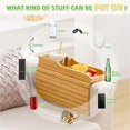 thumbnail image 5 of Couch Cup Holder, Couch Drink Holder, Natural Bamboo Sofa Cup Holder Armrest Tray, Portable Couch Ar, 5 of 5
