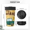 thumbnail image 3 of Daiia Happy Thanksgiving Day Printed Stainless Steel Tumbler with Lid and Straw, Double Wall Vacuum Insulated Coffee Tumbler Travel Coffee Mug with Leak Proof Lid, 3 of 8