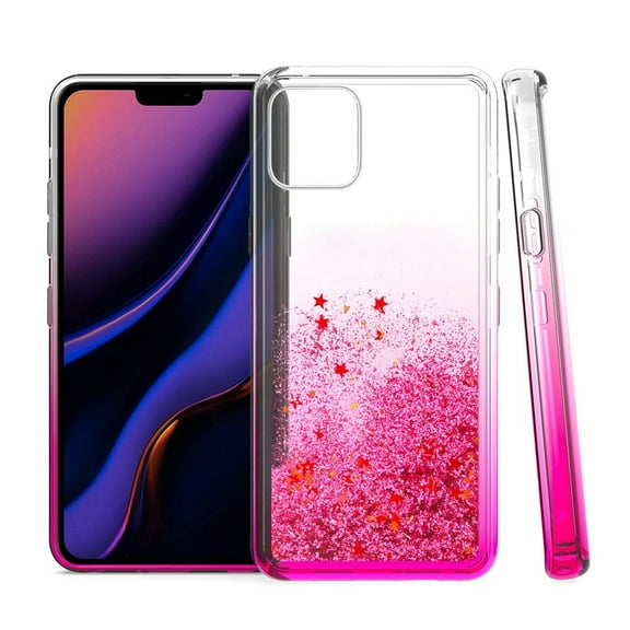 GSA Liquid Quicksand Glitter TPU Case for Apple iPhone 11 ('6.1") Hot Pink