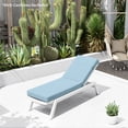 thumbnail image 7 of Pakunoda Chaise Lounge Cushions 80" x 26" x 4" Outdoor High-Density Foam Patio Furniture Lounger Replacement Cushions with Zipper Ties Water-Resistant for Pool, Sky Blue, 7 of 7