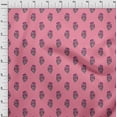 thumbnail image 3 of oneOone Cotton Jersey Medium Pink Fabric Floral Block Sewing Fabric By The Yard Printed Diy Clothing Sewing Supplies 58 Inch Wide, 3 of 4