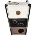 thumbnail image 3 of Pet Life ® 'Kitty-Square' Collapsible Travel Interactive Kitty Cat Tree Maze House Lounger Tunnel Lounge, 3 of 6