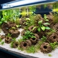 thumbnail image 6 of Brown Lava Rock Porous Volcanic Rock Pot for Aquatic and Plant Use, Aquarium Plant Holder Decorative Piece Gift for Plant Lover, Porous Stone Planter for Indoor Greenery, 6 of 7
