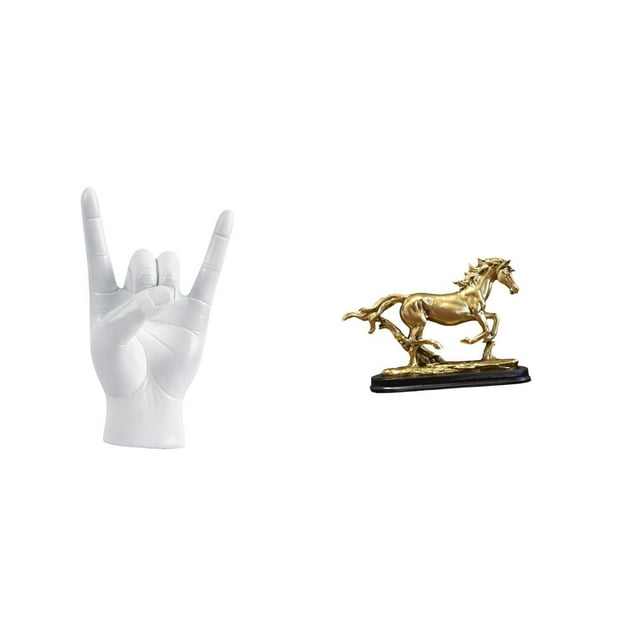 Figura de caballo en miniatura con gesto de roca, escultura de resina, adorno con forma creativa, ideal para regalar, decorar el hogar o la oficina.