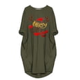thumbnail image 1 of Vestido de manga larga para mujer Vestido informal con cuello redondo y estampado navideño Fridja nbo3175, 1 of 4