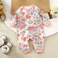 thumbnail image 2 of Akafmk Newborn Boys Infant Girls Bodysuits,Fall Winter Cottons Bodysuits Pajamas,Long Sleeve Bodysuits Graphic Print Onesie Outfits Round Neck Romper Jumpsuit Toddler Boys Clothing 12-18 Months, 2 of 3